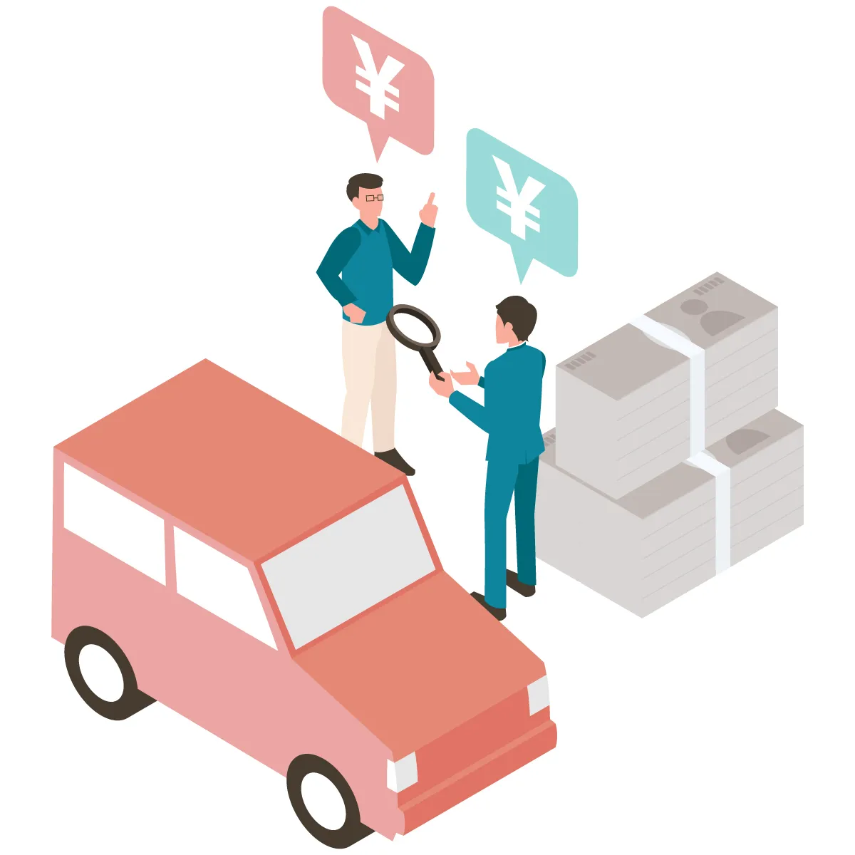 車を売る様子