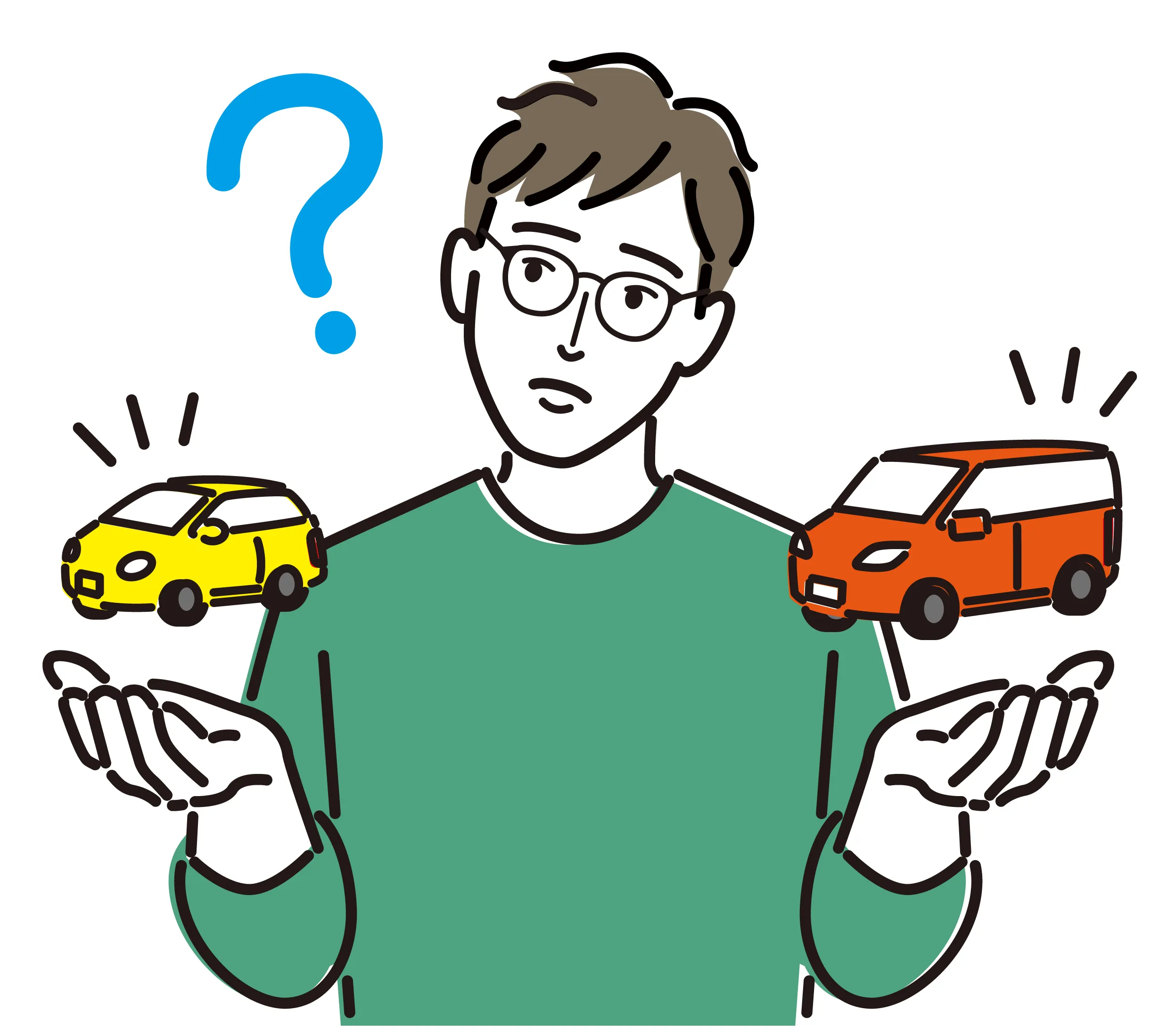 車を選ぶ様子